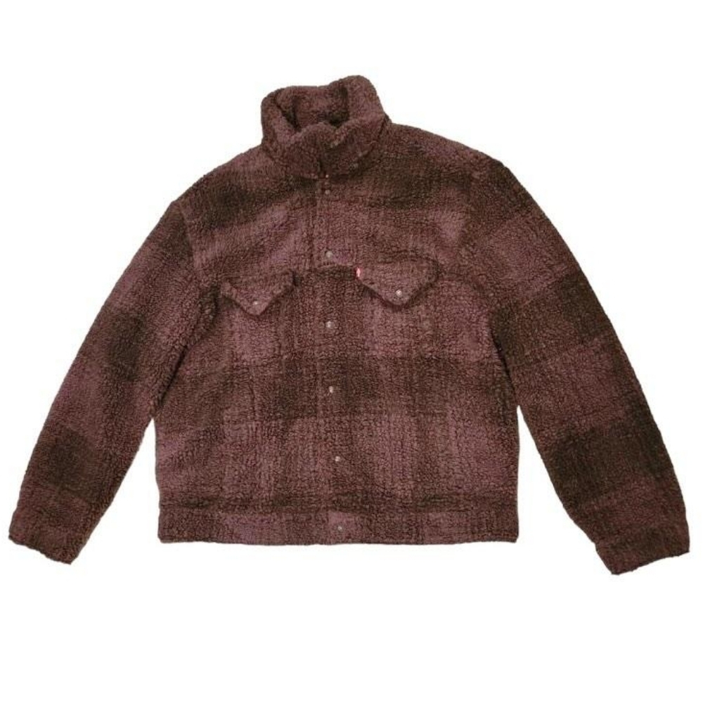 Levi's Women's Purple Teddy Jacket - Size Large